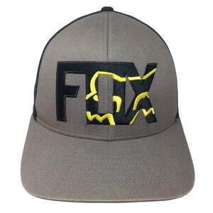 Fox Spell Out Fitted Hat Multicolor Embroidered Flexfit 6 Panel Outdoor